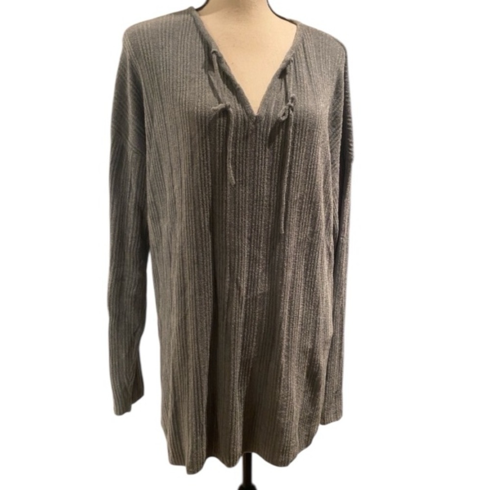Barefoot Dreams Women’s Gray Long Sweater xl Cozy Chic Malibu